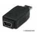 Adaptador USB mini B hembra a Micro B macho